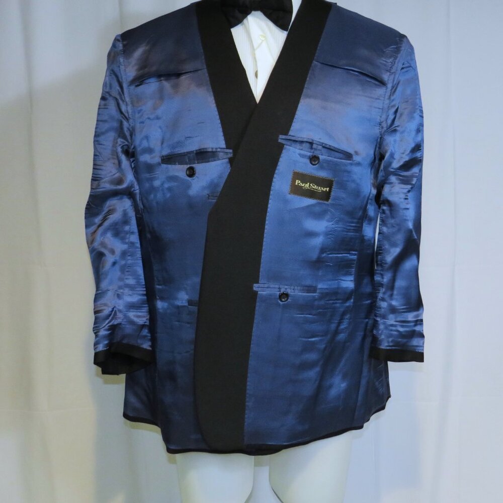 Paul Stuart Custom Super 120 Solid Black One Butt… - image 12